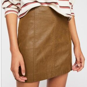 Free People Modern Femme Vegan Suede Mini Skirt
